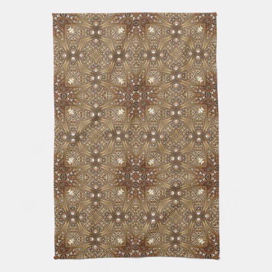 Golden Ornate Kitchen Towel Geschirrtuch (Vertikal)