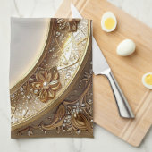 Golden Ornate Kitchen Towel Geschirrtuch (Viertel Falte)