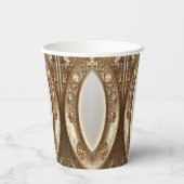 Golden Ornate Paper Cups Pappbecher (Rückseite)
