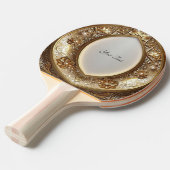 Golden Ornate Ping Pong Paddle Tischtennis Schläger (Vorderseite)