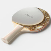 Golden Ornate Ping Pong Paddle Tischtennis Schläger (Vorderseite)
