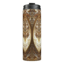 Golden Ornate Thermal Tumbler