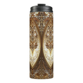 Golden Ornate Thermal Tumbler Thermosbecher