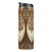 Golden Ornate Thermal Tumbler Thermosbecher (Nach rechts gedreht)