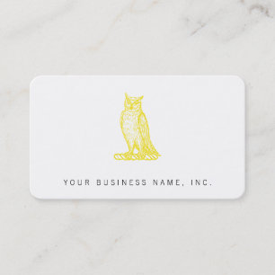 Golden Owl Crest Professionell Elegant Visitenkarte
