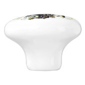 Golden Owl Grüne Orchideen Keramikknauf (Seitenansicht)