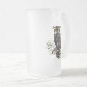 Golden Owl Grüne Orchideen Mattglas Bierglas (VorderseiteRechts)