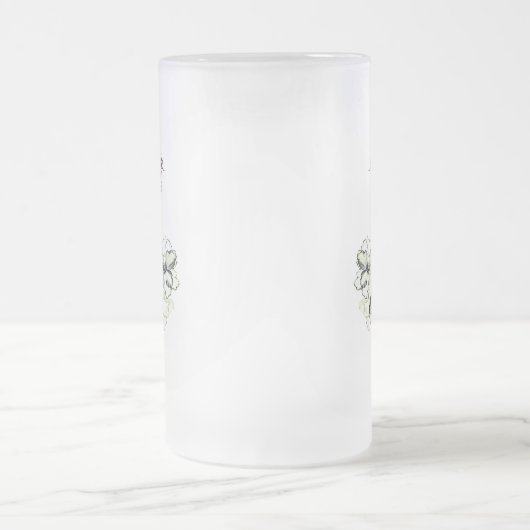 Golden Owl Grüne Orchideen Mattglas Bierglas (Mittel)