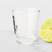 Golden Owl Grüne Orchideen Schnapsglas (Rechts)