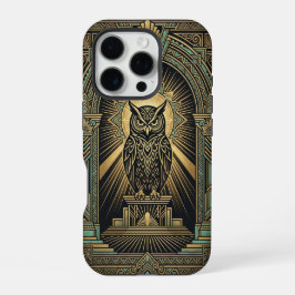 Golden Owl Guardian | iPhone 16 Pro Hülle