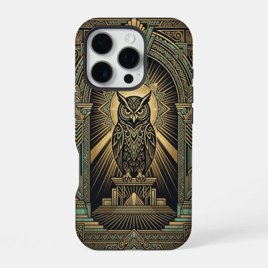 Golden Owl Guardian | iPhone 16 Pro Hülle (Rückseite)