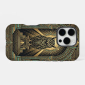 Golden Owl Guardian | iPhone 16 Pro Hülle (Rückseite (Horizontal))