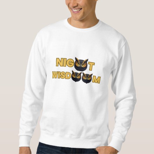 Golden Owl Icon – Minimal Night Wisdom  Sweatshirt (Vorderseite)