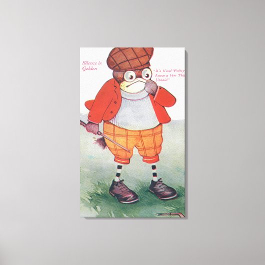 Golden Owl Noise Stille ist Golden Leinwanddruck (Vorderseite)