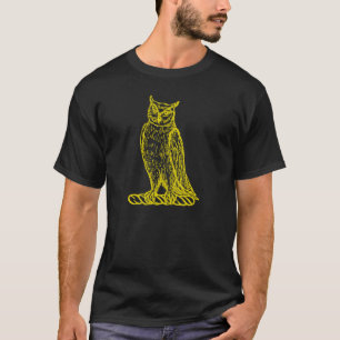 Golden Owl Wappen Letterpress Style T-Shirt