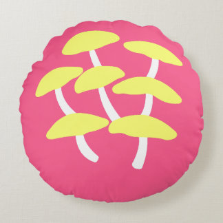 Golden Oyster Round Pillow Rundes Kissen