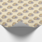 Golden Oyster Watercolor-Muster Geschenkpapier (Ecke)