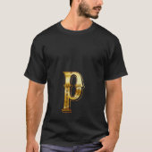 Golden P Letter T-Shirt (Vorderseite)