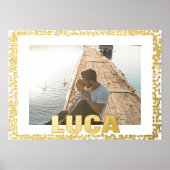 GOLDEN PAINT DROPS Modernes, Fett EDITABLE-TEXT-FO Foliendrucke (Vorderseite)