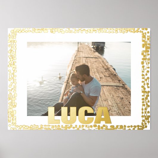 GOLDEN PAINT DROPS Modernes, Fett EDITABLE-TEXT-FO Foliendrucke (Vorderseite)