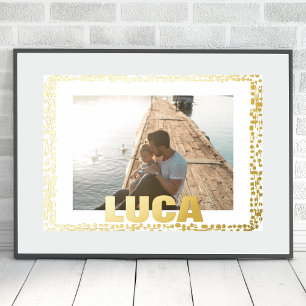 GOLDEN PAINT DROPS Modernes, Fett EDITABLE-TEXT-FO Foliendrucke