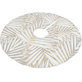 Golden Palm Blätter: Art Deko. Polyester Weihnachtsbaumdecke (Schrägansicht)