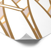 Golden Palm Blätter: Art Deko. Poster (Ecke)