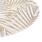 Golden Palm Blätter: Art Deko. Schneidebrett (Ecke)