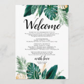 Golden Palm Einladung Willkommensbrief Wedding inv (Vorderseite)