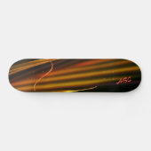 Golden Palm Fronds Tropisch Abstrakt Skateboard (Horizontal)