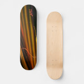 Golden Palm Fronds Tropisch Abstrakt Skateboard (Vorderseite)