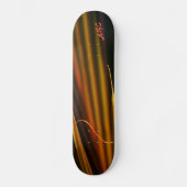 Golden Palm Fronds Tropisch Abstrakt Skateboard (Vorderseite)