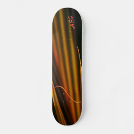 Golden Palm Fronds Tropisch Abstrakt Skateboard