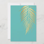 Golden Palm Frontend Moderne Minimalistische Hochz Einladung (Rückseite)