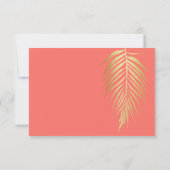 Golden Palm Frontend Moderne Minimalistische UAWG RSVP Karte (Rückseite)