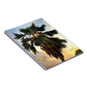 Golden Palm Sky - Tropical Spiral Notebook Notizblock (Rechte Seite)
