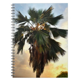 Golden Palm Sky - Tropical Spiral Notebook Notizblock