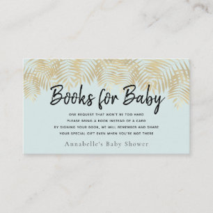 Golden Palm Tree Green Baby Shower Buy Anfrage Visitenkarte