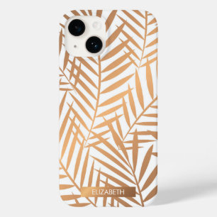Golden Palm Tree Leaf Muster Case-Mate iPhone 14 Hülle