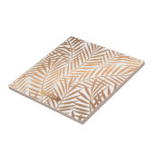 Golden Palm Tree Leaf Muster Fliese (Seite)