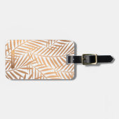 Golden Palm Tree Leaf Muster Gepäckanhänger (Vorderseite horizontal)