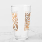 Golden Palm Tree Leaf Muster Glas (Links)