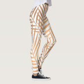 Golden Palm Tree Leaf Muster Leggings (Rechts)