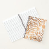 Golden Palm Tree Leaf Muster Notizblock (Innenseite)