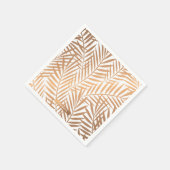 Golden Palm Tree Leaf Muster Serviette (Ecke)