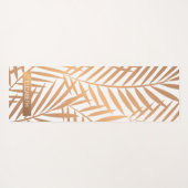 Golden Palm Tree Leaf Muster Yogamatte (Rückseite (Horizontal))