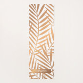Golden Palm Tree Leaf Muster Yogamatte (Rückseite)