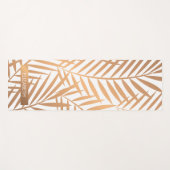 Golden Palm Tree Leaf Muster Yogamatte (Vorderseite (Horizontal))