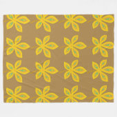Golden Palmate Pattern Fleecedecke (Vorderseite (Horizontal))