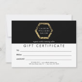 Golden Palms Logo auf dem Black Gift Certificate (Vorderseite)